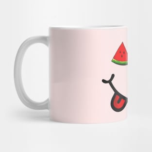 Watermelon & Smile (in the shape of a face) Mug